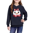 thumbnail image 4 of Lorytime Christmas Kids Hoodies for Boys Girls Printed Sweatshirt Long Sleeve Pullover Drop Shoulder Cute Tops Blue, 4 of 4