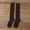 Coffee, variant on Women's Cotton Knee High Socks, Casual Solid Color Knit Long Stockings, Soft and Breathable Athletic High Tube Socks, Assorted Colors, Dark Gray, One Size