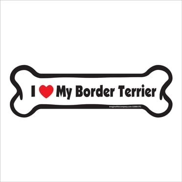 I Love My Border Terrier Bone Magnet