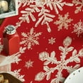 thumbnail image 5 of CuiLiyq Christmas Embroidered Table Runner, 72" x 13" Christmas Table Runner with Snowflake Print, Kitchen Dining Decoration for Xmas Dinner Home Party Decor (C), 5 of 6