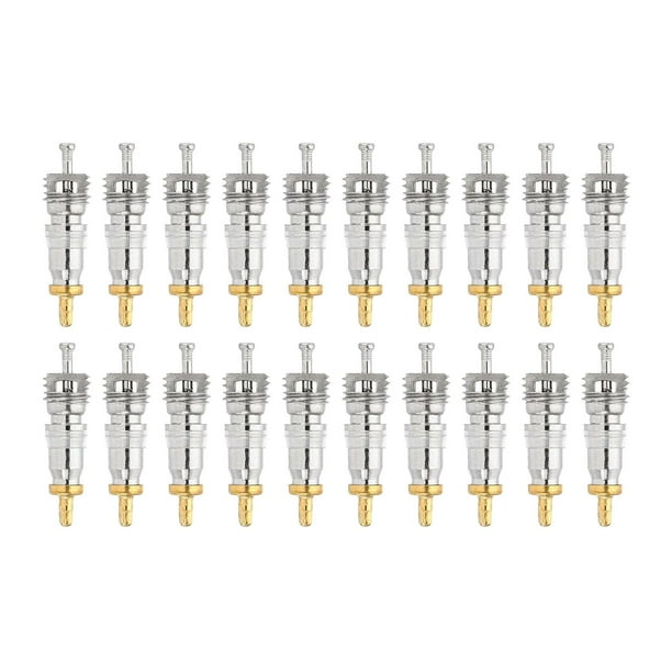 20 piezas de núcleo de válvula de acondicionado, kit de servicio de refrigeración, piezas de reparación de núcleos de válvula de