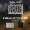 thumbnail image 2 of Outdoor Rug with Led Strip Lights RV Camping Mat and Patio Rug for Deck Balcony Porch Backyard Beach Picnic Outdoor Carpet Striped Pattern Modern Slip Plastic Straw x & Bei, 2 of 6