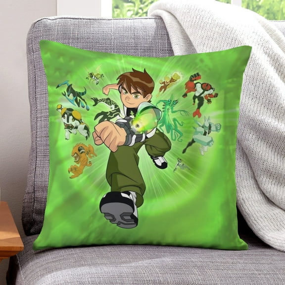 YOUYONGZHI Ben 10-themed plush velvet Pillow Cover Case Gifts Pillowcase Home Decorative Throw Cushion Birthday Present Fans Lover