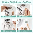 thumbnail image 3 of OLAKIDS Corner Kids Kitchen Playset, Toddler Wooden Pretend Cooking Set with Lights Sounds Coffee Machine Washing Machine, Stove Removable Sink Storage Cabinet, Simulation Play Kitchen Toy, 3 of 9