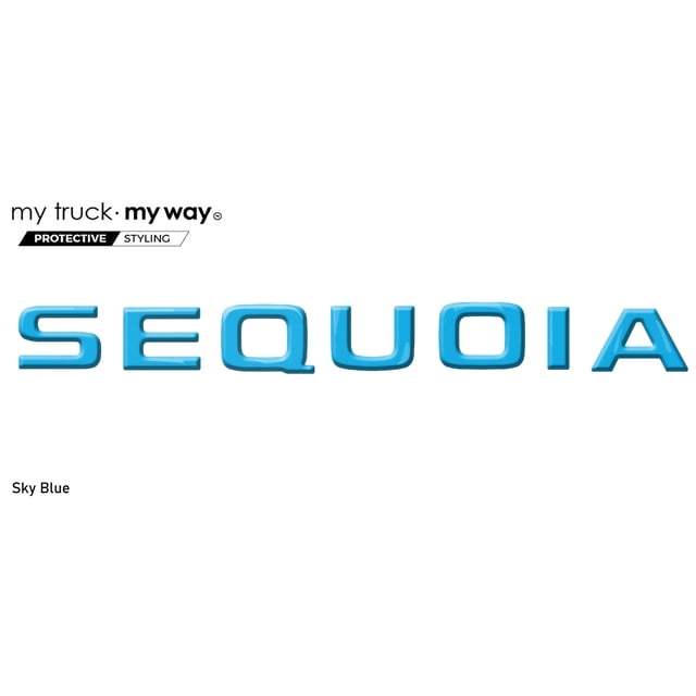 my car my way Tailgate Letters Compatible with Toyota Sequioa 2012-2021 | 3M Adhesive & 3D Domed | Precision Fit | Water Resistant