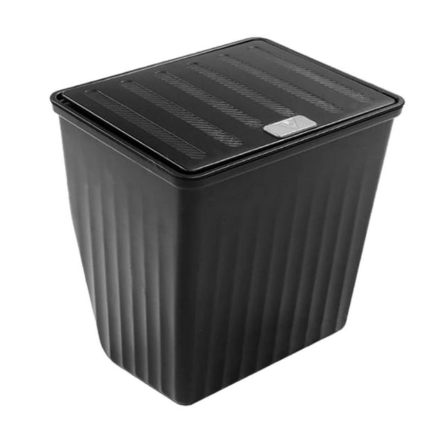 Bote de basura para asiento trasero para automóvil Bote de basura para automóvil Fácil de instalar Negro con tapa Durable