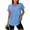 c01Blue, variant on Womens Workout Tops V Neck Short Sleeve Shirts Lightweight Breathable Sun Protection UPF 50+ Quick Dry Outfits for Hiking Running Black S