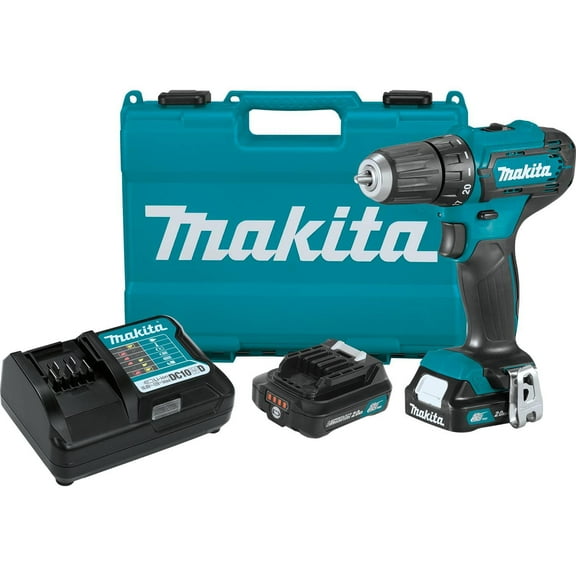 Makita DC10WD 350 Watts, 12V, CXT Lithium-Ion Cordless 3/8 Drill Driver 250 lbs, 1700 RPM