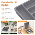 thumbnail image 2 of Organizador para cubiertos Lifewit con 5 compartimentos, color gris, 2 of 9