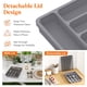 thumbnail image 2 of Organizador para cubiertos Lifewit con 5 compartimentos, color gris, 2 of 9