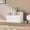 White-Side Cabinet Pack of Two, variant on 26.2"H Modern White Drawers Cabinet Sideboard Freestanding Storage Cabinet, Floor Cabinet Nightstands with 2 Drawers for Living Room, Bed Room