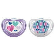 NUK Airflow Orthodontic Pacifier 2 Pack, 6-18 Months - Hearts