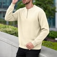 thumbnail image 5 of Shirts for Men Corduroy Crew Neck Half-zip Long-sleeved Top, 5 of 8