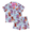 Care Bears, variant on Barbie Toddler Girls Short Sleeve Button Front Top and Sleep Shorts, 2-Piece, Sizes 2T-5T