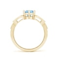 thumbnail image 2 of ANGARA Natural Solitaire Round Aquamarine Celtic Knot Engagement Ring in 14K Yellow Gold for Women (Size-6mm) | March Birthstone, Anniversary, Jewelry Gift for Women | Natural Aquamarine Ring, 2 of 12