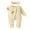 Creamy, variant on Newborn Baby Girl Boy Footies Onesie Ribbed Waffle Romper 3M 6M 12M Long Sleeve Zippers Ruffle Jumpsuit Fall Winter Clothes