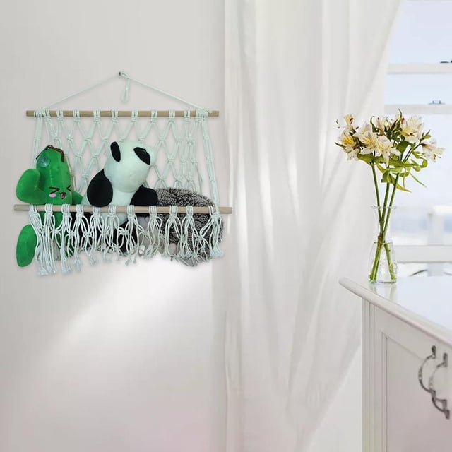 Cuerda de de Colgando Colgante de Almacenamiento en Verde Fotografías Marco Dormitorio Sa de Estar Do Beige Baoblaze estante de almacenamiento colgante