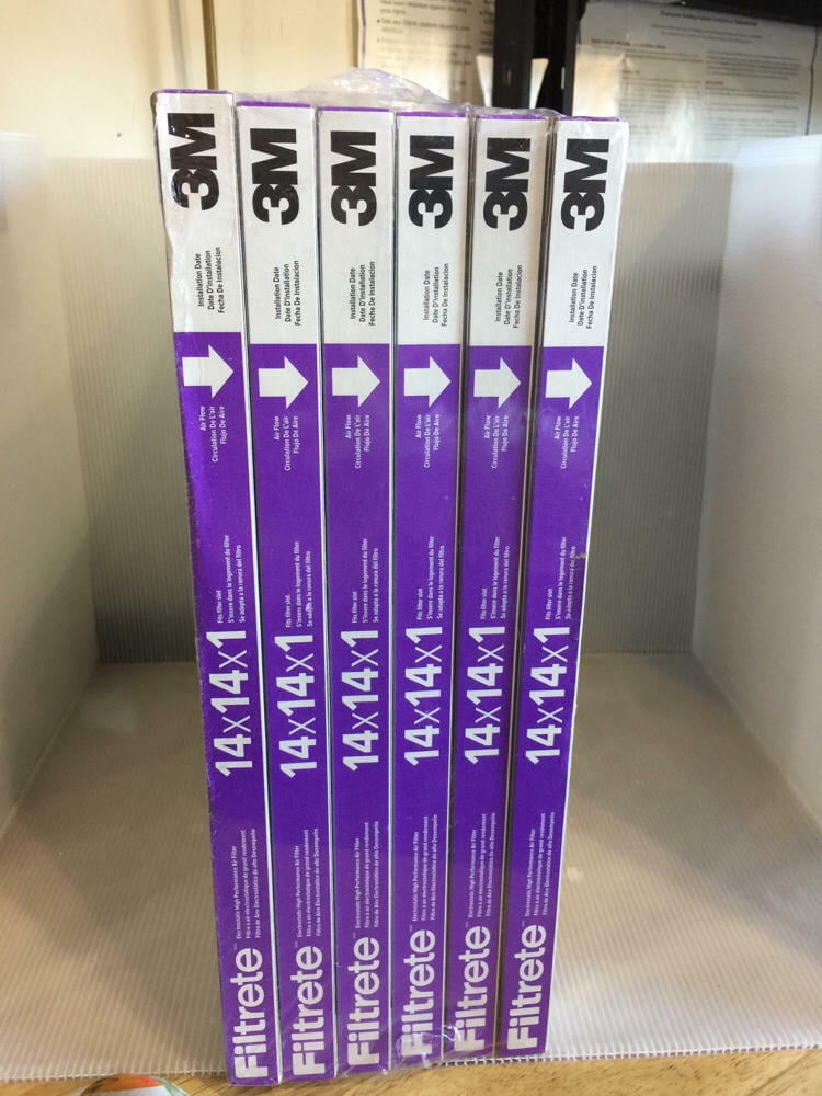 Filtrete 3m 1500 14x14x1 Air Filter Healthy Living Ultra Allergen 5 Lot Purple