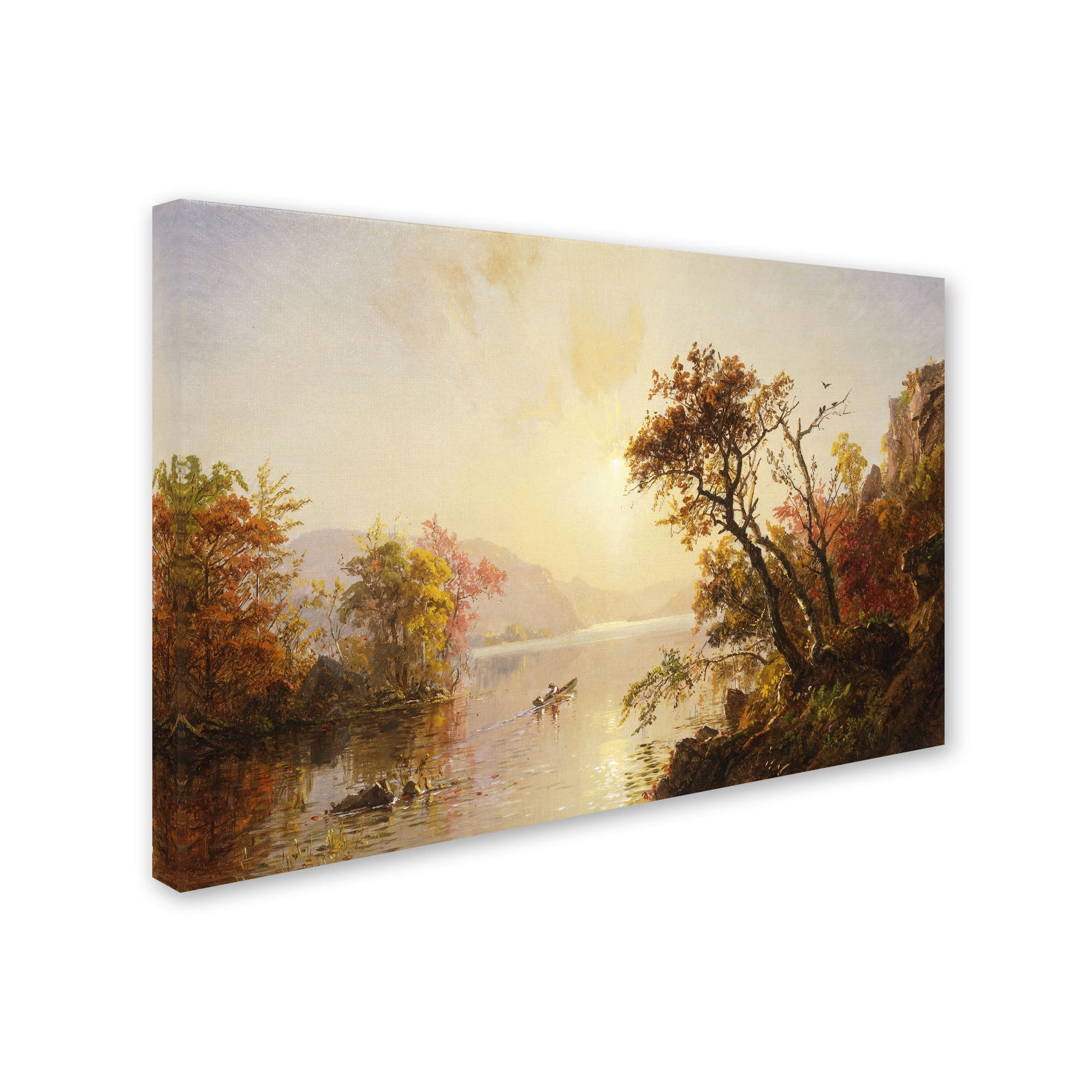 Trademark Fine Art "Rowing Out of a Cove 1878" Canvas Art by Jasper Cropsey