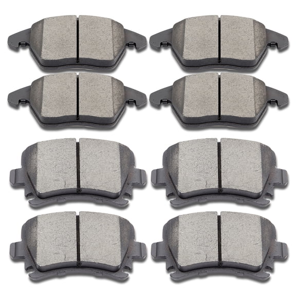 ECCPP 8PCS Ceramic Pads Fits 2006-2011 for Volkswagen GTI 2.0L 2010-2013 for Volkswagen Golf 2.0L Front, Rear, Left, Right