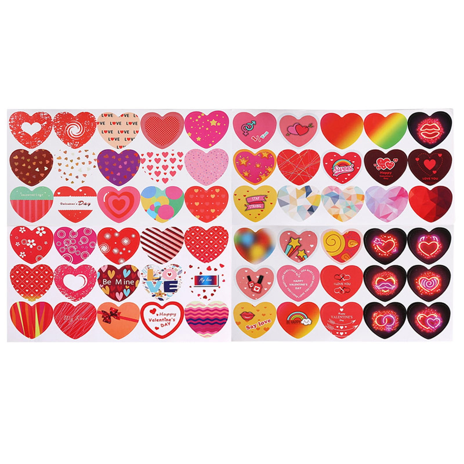 EXCEART 10 Rolls Label Valentines Heart Sticker Gift Tag Stickers Valentine  Stickers Bulk Envelope Stickers Wedding Ceremony Decorations Love Stickers