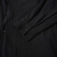 thumbnail image 6 of Men's Cotton Linen Shirts Casual Button Down Long Sleeve Shirt Solid Spread Collar Shirts with Chest Pocket M, 6 of 8