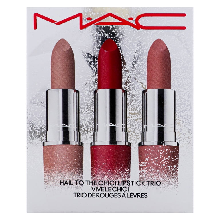MAC Hail To The Chic Lipstick Trio , 3 Pc 0.10oz Powder Kiss