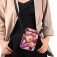 thumbnail image 4 of HELLHERO Women Shoulder Bag Dahlia Pattern 4.33x1.97x7.09 with Zipper Closed Adults for Outdoor Travel Daily Use Leakproof, 4 of 7