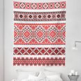 thumbnail image 1 of Art Tapestry, Traditional Ukrainian Borders Frames Ornaments Old Fashioned Cultural Motifs, Fabric Wall Hanging Decor for Bedroom Living Room Dorm, 5 Sizes, Vermilion Black White, by Ambesonne, 1 of 1