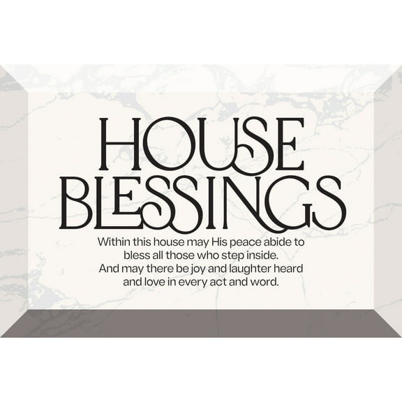DEXSA House Blessings Glass Plaque - 4" x 6"