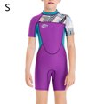 thumbnail image 2 of Chicas trajes de buceo traje de buceo secado rápido neopreno traje de neopreno traje de baño de una sola pieza para el buceo juvenil Snorkeling Surfing Natación Púrpura S 2.5mm Advancent OD003678-01, 2 of 7