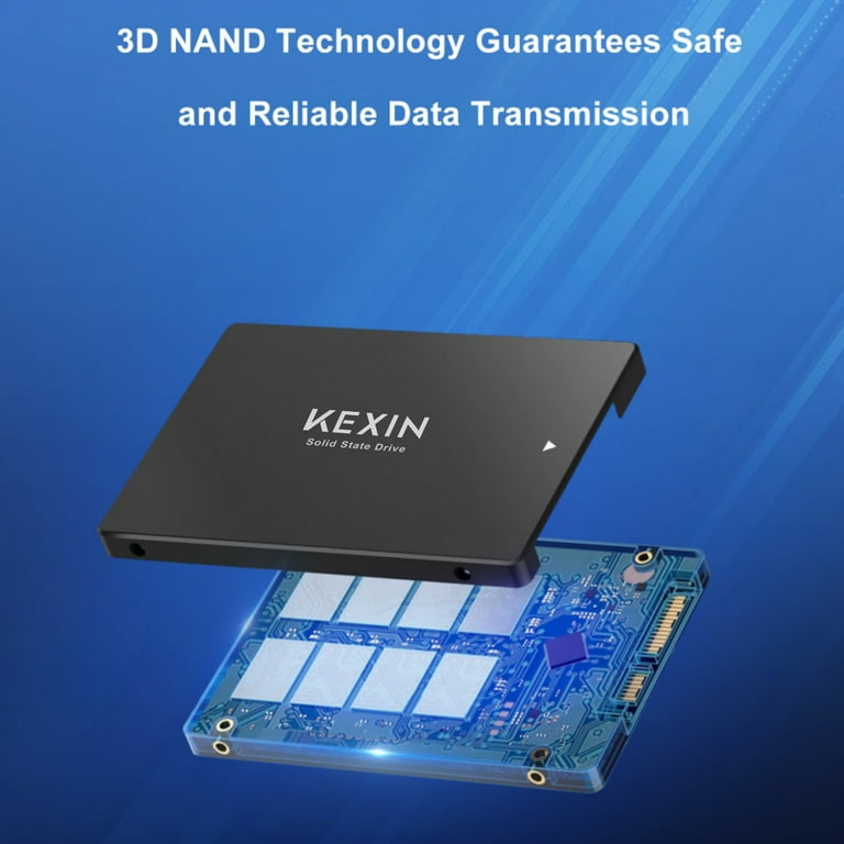 KEXIN 512GB Internal SATA III 2.5 Inch SSD with 3D NAND Flash Up