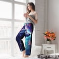 thumbnail image 6 of Picia Starry Multicolored Wolf Womens Soft Woven Cotton Elastic Waistband Sleep Pajama Pant Lounge Sleep Pant With Pockets And Drawstring-XX-Large, 6 of 9