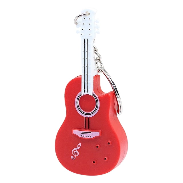 Pequeño Led Luz Interesante Guitarra Y Led Luz Sonido Llavero Llavero Accesorios Colgantes Led Luces Colgantes