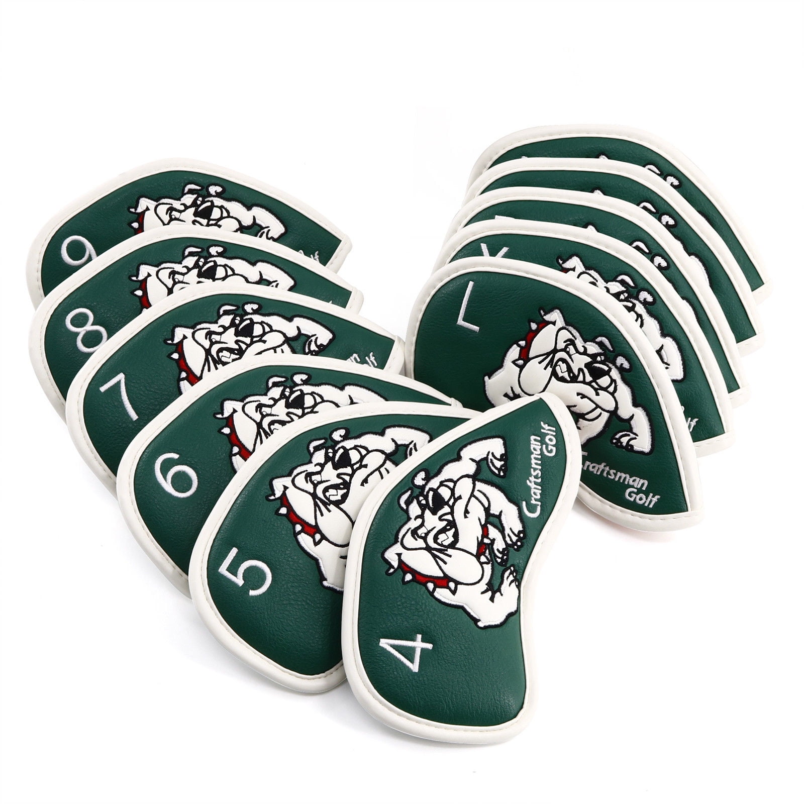 11pcs Leatherette 3Lw Golf Iron Wedge Cover Headcovers for Taylormade