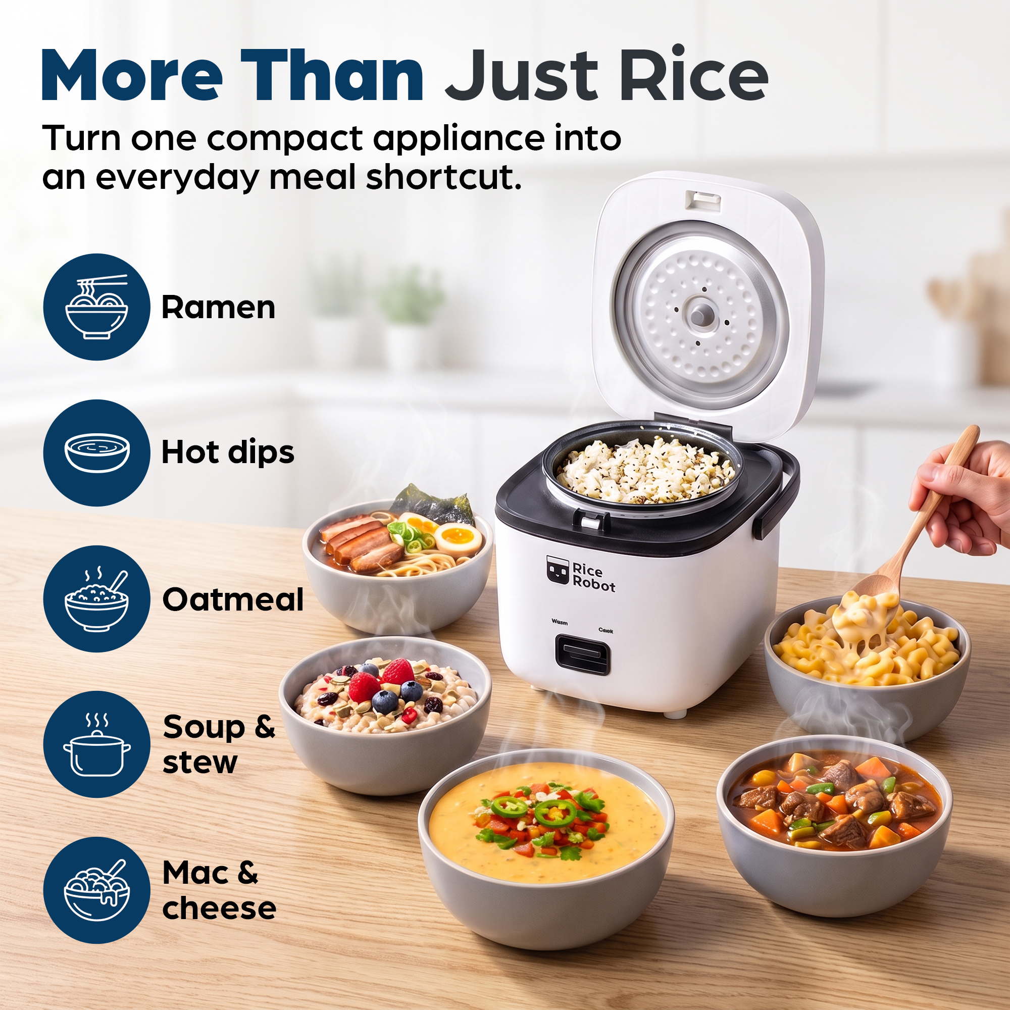 Rice Robot Personal Electric Rice Cooker & Steamer, 4-Cup photo 5