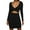 black, variant on IROINNID Women's Long Sleeve Bodycon Dress V-Neck Slim Hollowing Package Hip Camisole Dress Strapless Dress