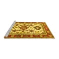 thumbnail image 2 of Ahgly Company Machine Washable Indoor Square Persian Yellow Traditional Area Rugs, 8' Square, 2 of 4