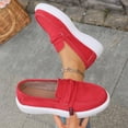thumbnail image 2 of Busydd Slip on Shoes Women Comfortable Casual Closed Toe Loafers for Women Trendy Solid Color Walking Shoes 40, 2 of 9