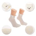thumbnail image 3 of Unique Bargains 1 Pair Women's Cute Bears Pattern Sleep Cozy Socks White 93% Polyester 7% Spandex, 3 of 5