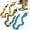 orange,blue,dark green, variant on Newborn 3 Pcs Cat Toys Chew Ropes Interactive, Safe Teeth Cleaning Chew Catnip-Infused Snake-Shaped Cat Toys for Indoor