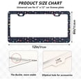 thumbnail image 2 of Cartoon Space Cosmonauts License Plate Frame, Decorative Aluminum Car Tag Frames, 2 Pack Universal Car License Plate Covers with 2 Holes and Screws, 2 of 7