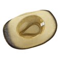 thumbnail image 3 of Men Women Retro Western Cowboy Riding Hat Leather Belt Wide Cap Hat, 3 of 3