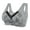 Gray, variant on Daisy Bras for Older Women, Everyday Bras, Front Button Oversized Wireless Bras Full-Coverage Wirefree Push Up Bra