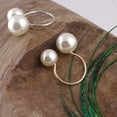 thumbnail image 3 of Elegant Pearl Ring Adjustable Alloy Band Featuring 6MM Pearl and 8MM Pearl Everyday Jewelry Adjustable Fit Ring Fashion, 3 of 4
