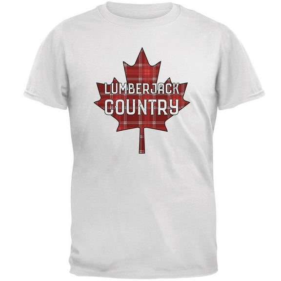 Canada Day Lumberjack Country Plaid Mens T Shirt White MD