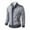 Gray, variant on Mens Cardigan Sweater Coat Long Sleeve Full Zip Stand Collar Thick Warm Jacket Fashion Casual Outwear Coat