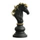 thumbnail image 1 of Escultura de piezas de ajedrez de arte moderno, adorno decorativo, estatua de oficina. Caballero negro, 1 of 8