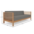 thumbnail image 2 of Sylvie 3-Person Teak Outdoor Sofa with Charcoal Cushions, 2 of 6