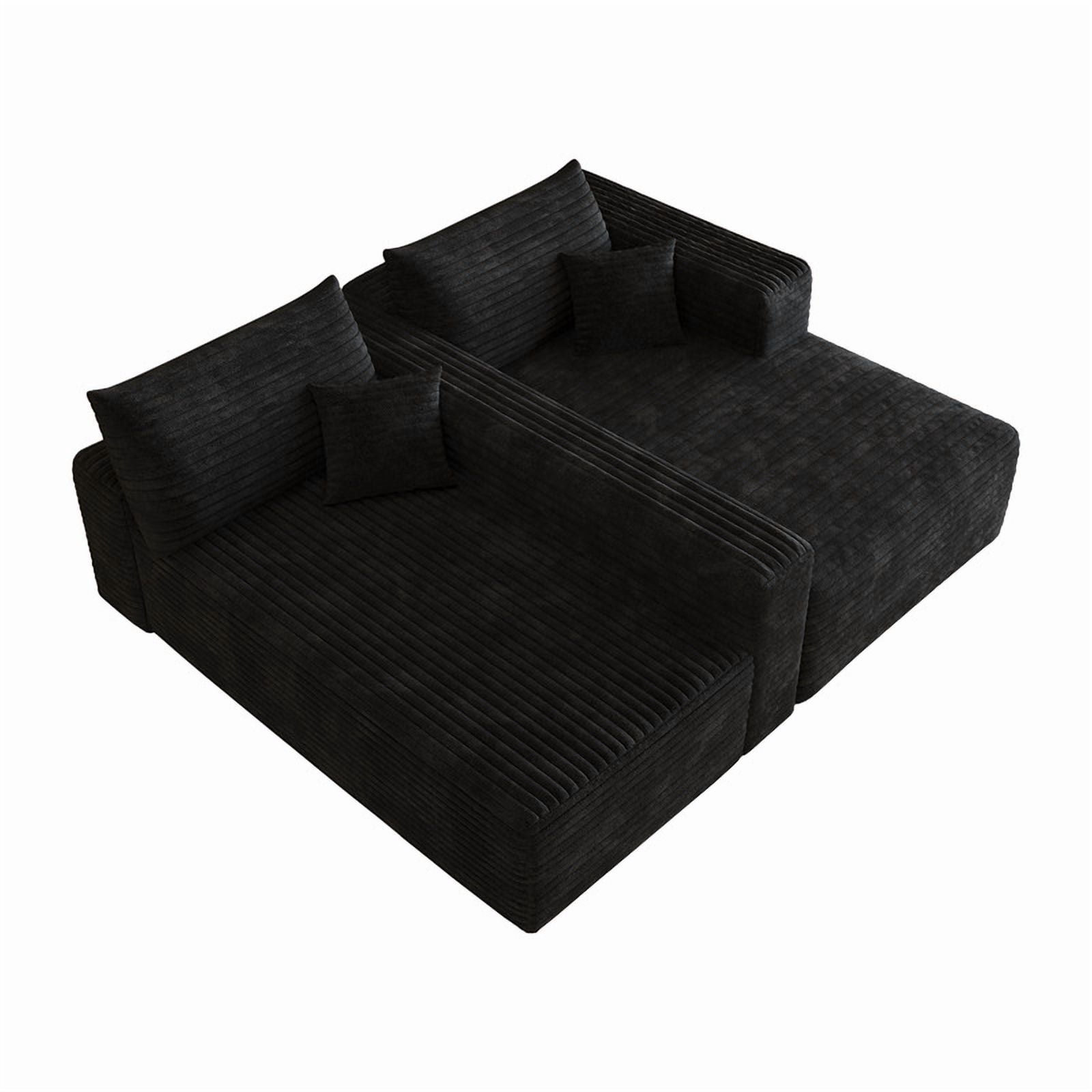 103" Cloud Sectional Sofa, Modern L-Shaped Modular Couch with Chaise Lounge, Minimalist Comfort Deep Seat Sofa for Living Room, Apartment, Bedroom, No Assembly Required